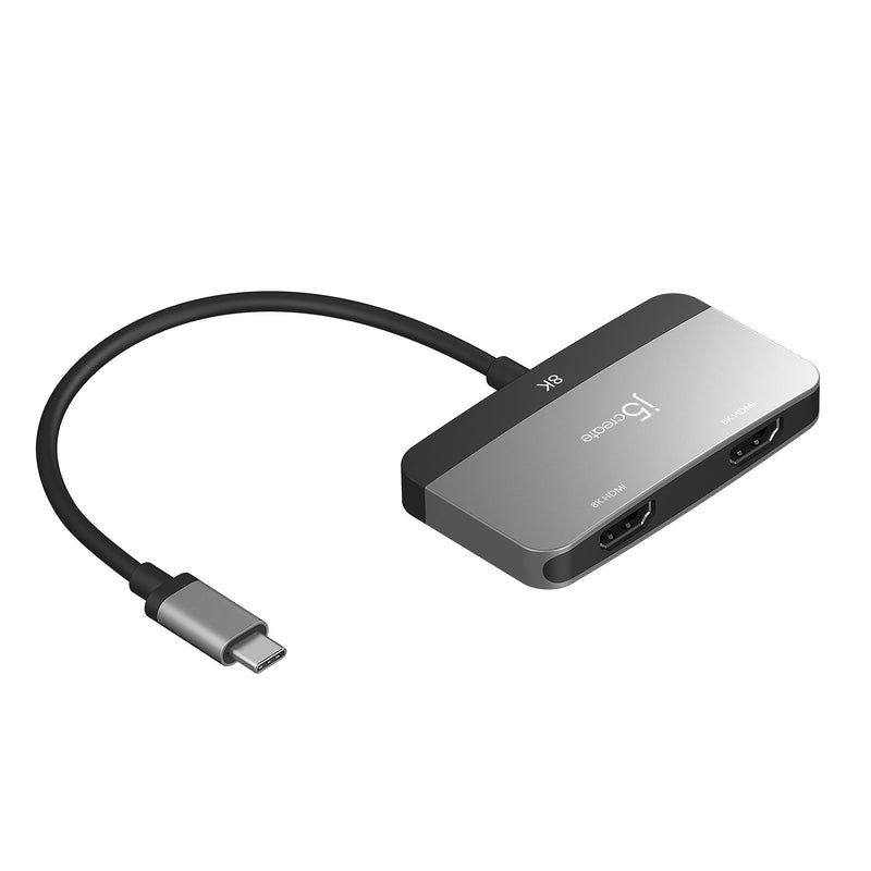 JCA465 USB-C 8K MSTデュアルHDMIアダプター