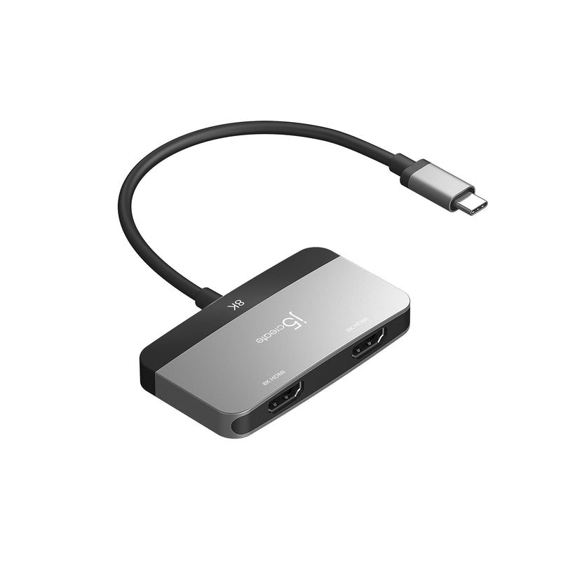 JCA465 USB-C 8K MSTデュアルHDMIアダプター