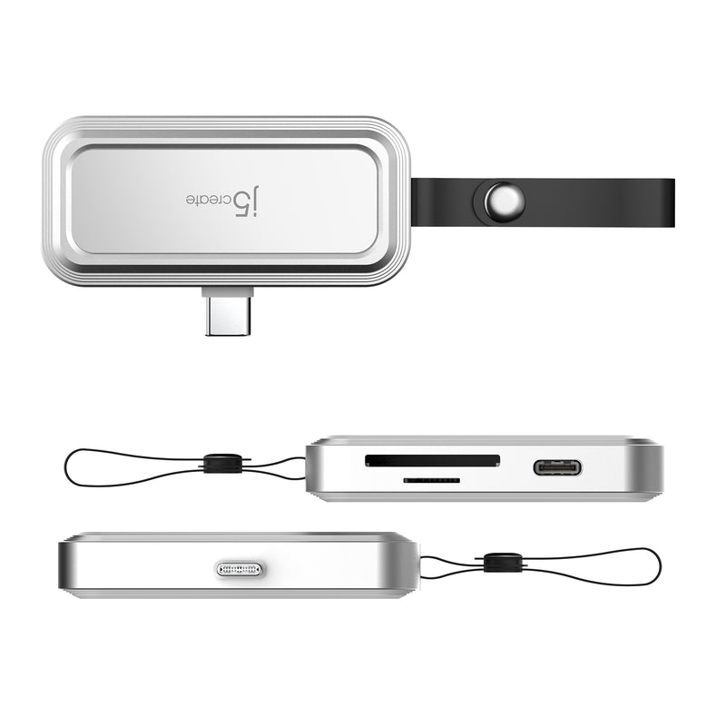 JCHSD34W　直付USB-C to microSD/SD/PD充電カードリーダー