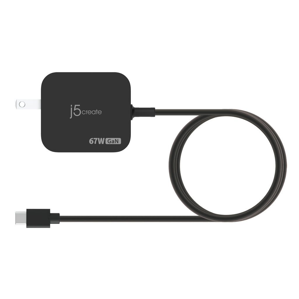 JUP1565N 67W GaN USB-Cケーブル付き PD充電器(1.8m)