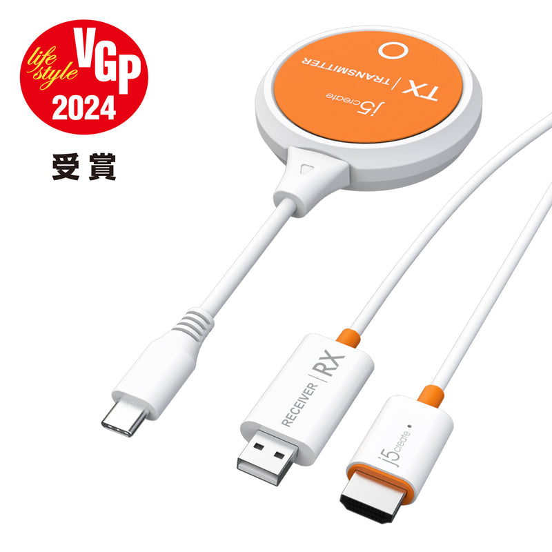 JVAW62 ScreenCast USB-C ワイヤレスHDMI受送信機