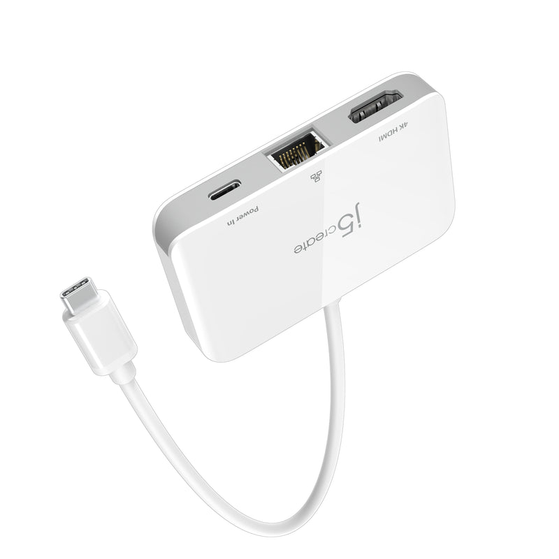 JCA351 USB-C to PD+HDMI+LAN 3in1 マルチアダプター