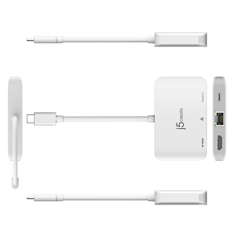 JCA351 USB-C to PD+HDMI+LAN 3in1 マルチアダプター