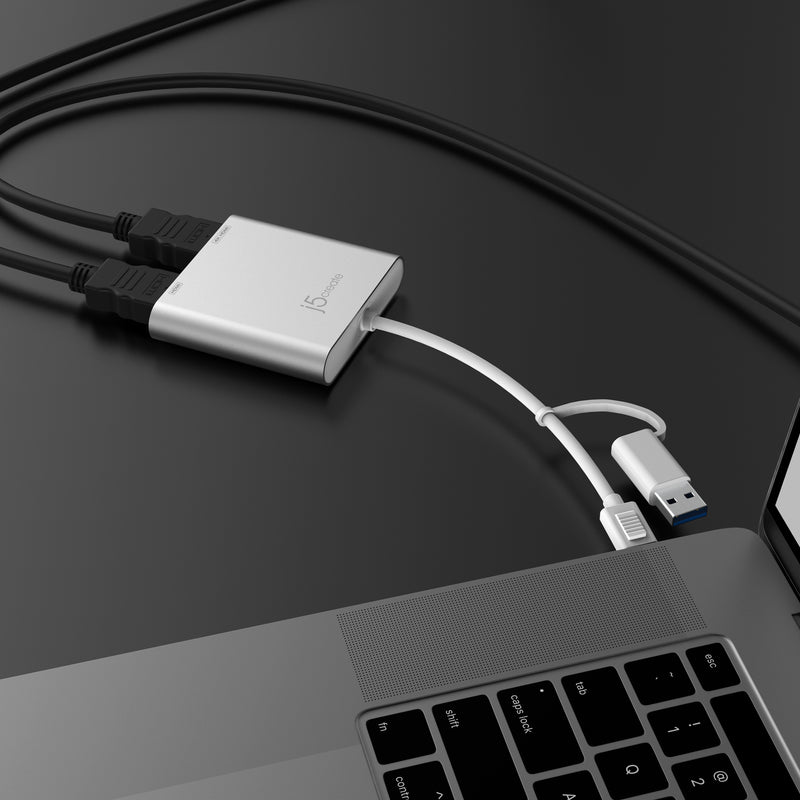 JCA365 USB-C デュアルHDMIディスプレイアダプター