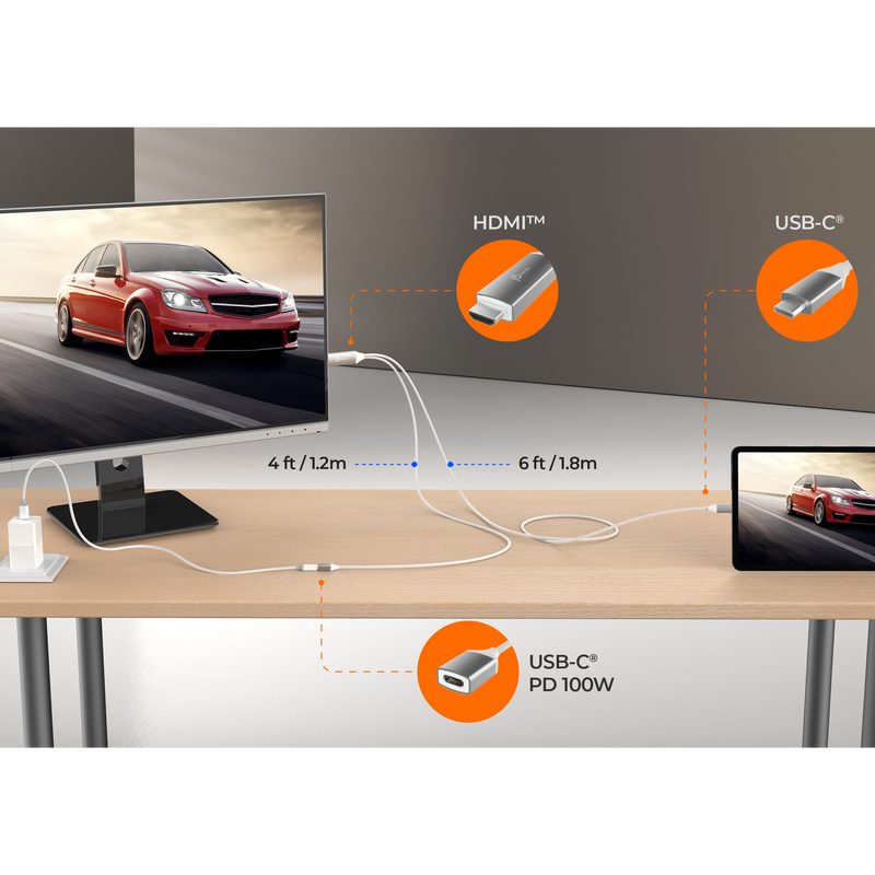 JCC155G USB-C to PD+HDMI ディスプレイケーブル 1.8m