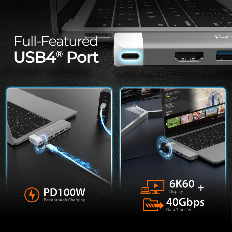 JCD394V2-EJ  MacBook Pro/Air専用 6in1 マルチアダプター(MagSafe3搭載MacBookに最適)