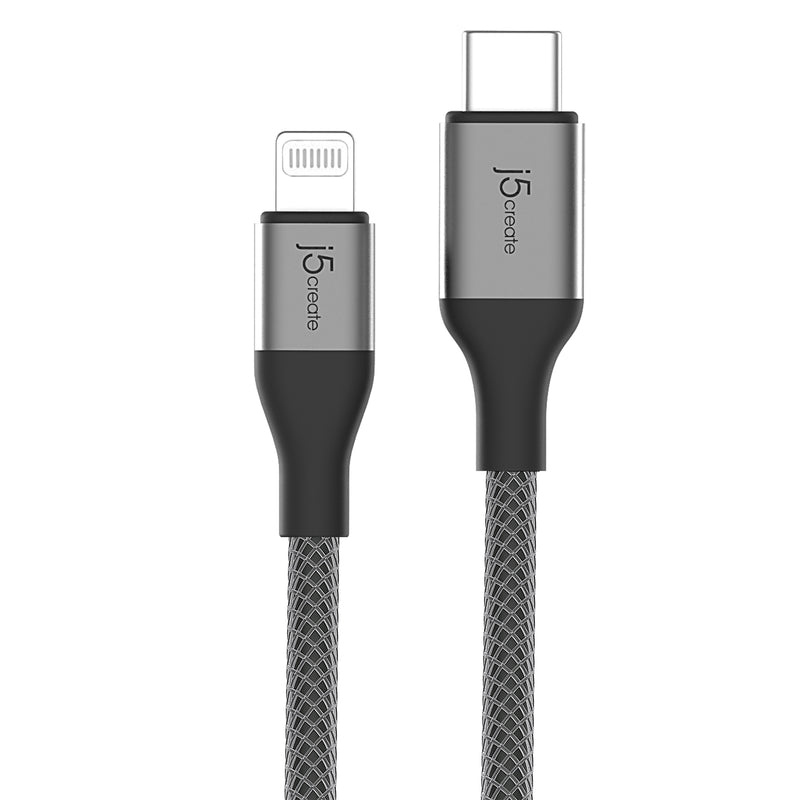 JLC15 USB-C to ライトニング ケーブル (Black / White) 1.2m（日本販売終了）