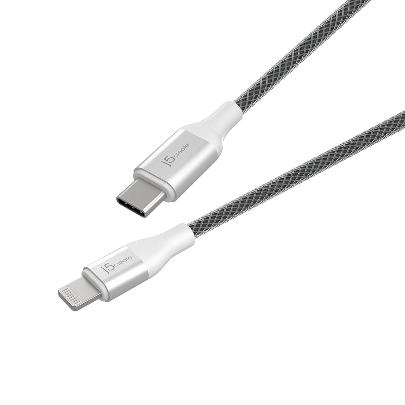 JLC15 USB-C to ライトニング ケーブル (Black / White) 1.2m（日本販売終了）