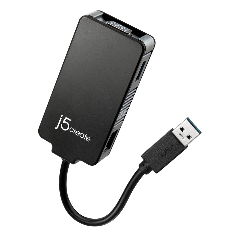 JUA370 USB 3.0 VGA & Gigabit Ethernetマルチアダプター