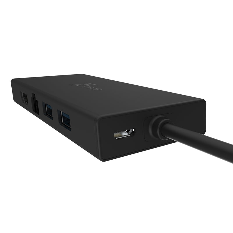 JUD323 USB 3.0 デュアルモニタ 5in1ミニドック（ブラック/シルバー）