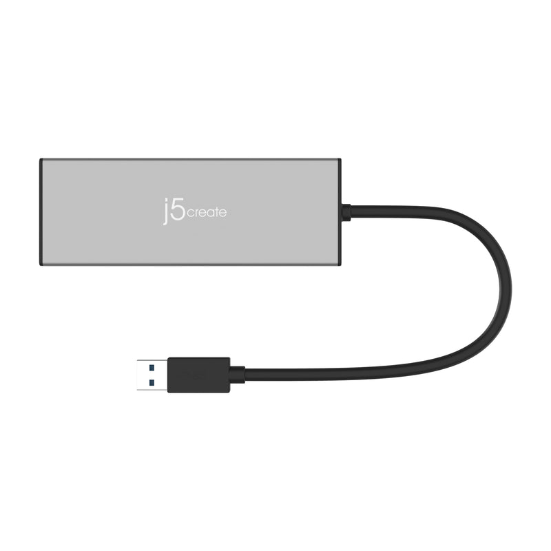 JUD323 USB 3.0 デュアルモニタ 5in1ミニドック（ブラック/シルバー）